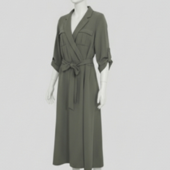 TACERA GREEN DRESS - Picture 1 of 4